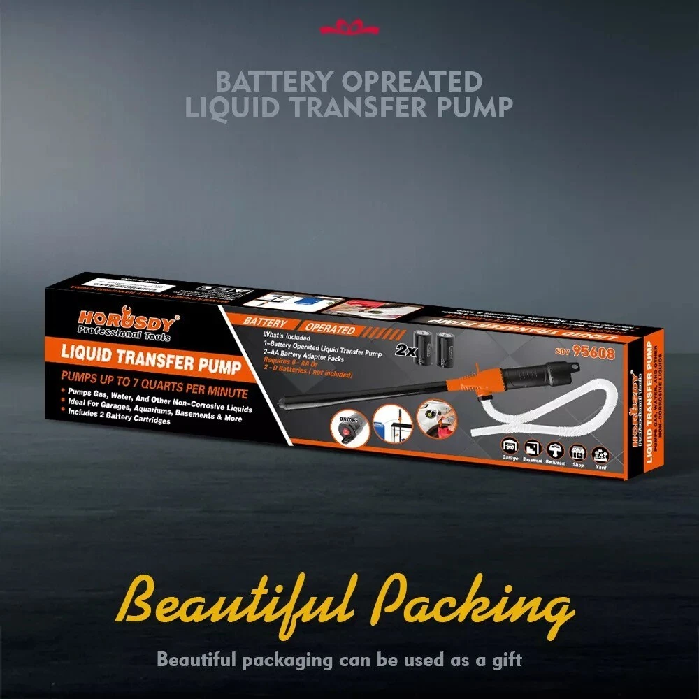 Power Electric Liquid Transfer Pump for Water/Fuel/Oil Battery Operated Portable YS199
