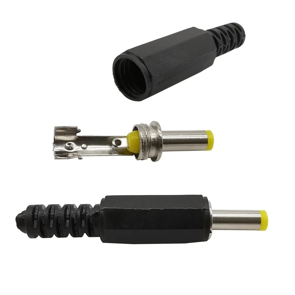 4.0mm x 1.7mm DC Power Supply Male Connector Yellow Solder Plug Jack DIY Repair T39