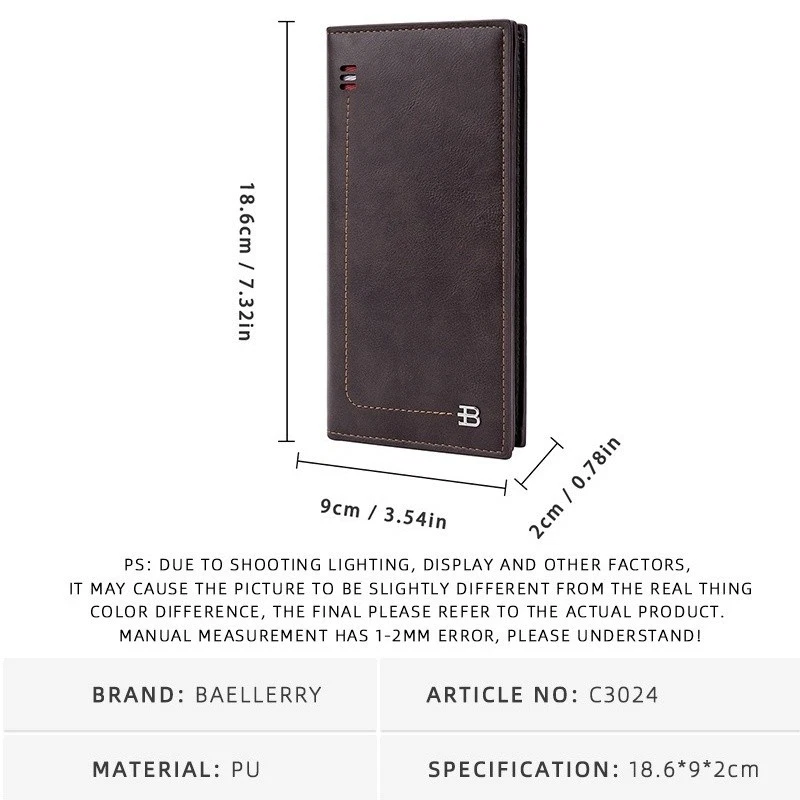 Premium Mens Women PU Leather Long Purse ID Credit Card Wallet Coin Phone Holder NS50-5