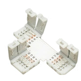 10mm LED Strip T Shape Corner Connector Joiner (L28) For 5050 RGB LED Strips Party Effects