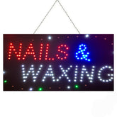 NAILS & WAXING LED NEON SIGN 55cm*33cm Ready-Made LED Signs