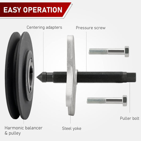 46pc Harmonic Balancer Tool Kit For Steering Wheel Gear Puller Set (JS77)