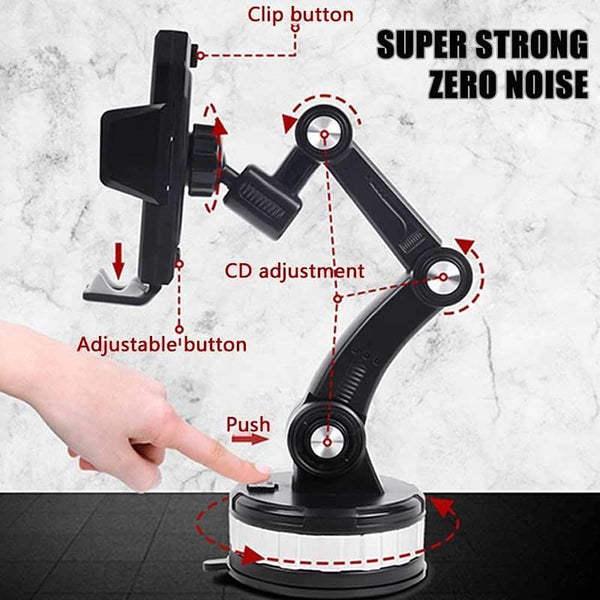 One Button Pop-up Heavy Duty Long arm Suction Cup Phone Car Holder Mount (LS130)