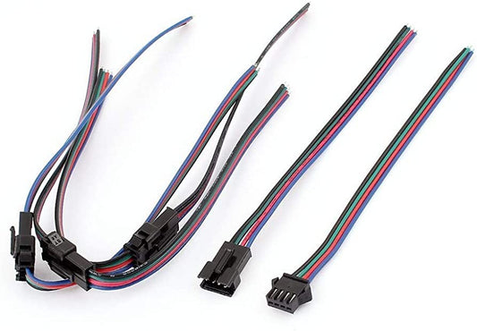 1 Pair 4 Pin 4P JST SM Male to Female Connector (L31/32) For LED Strips RGB