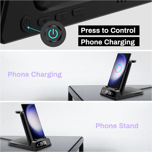 25W 4 in 1 Wireless Quick Charger Magnetic Dock For IPhone Samsung Watch (SS11)
