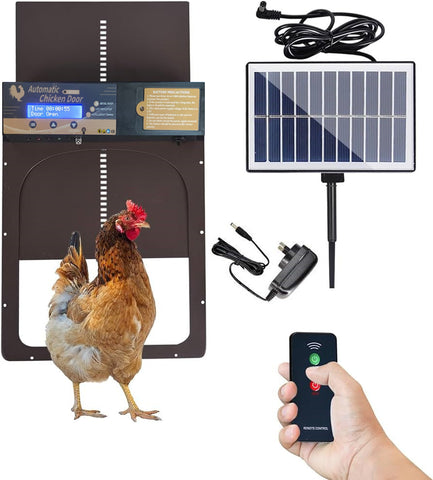 Solar Automatic Chicken Coop Door Opener Cage Closer Timer Light Sensor Digital Gadgets