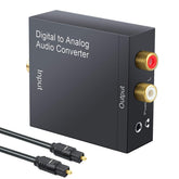 Toslink Cable Optical to RCA Stereo Digital to Analogue Converter LS50 AV Adapters