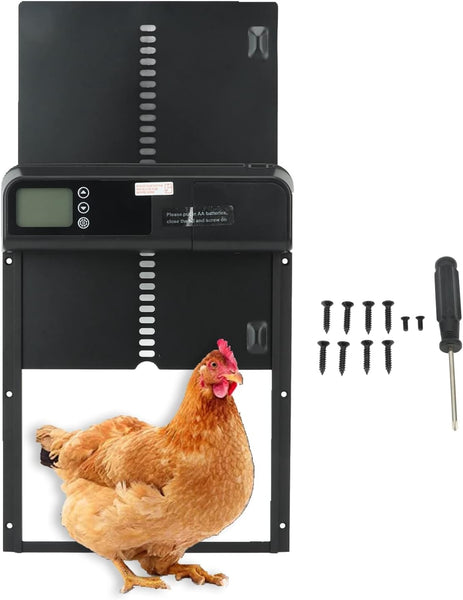 Automatic Waterproof Digital Chicken Coop Door W/Timer Tools