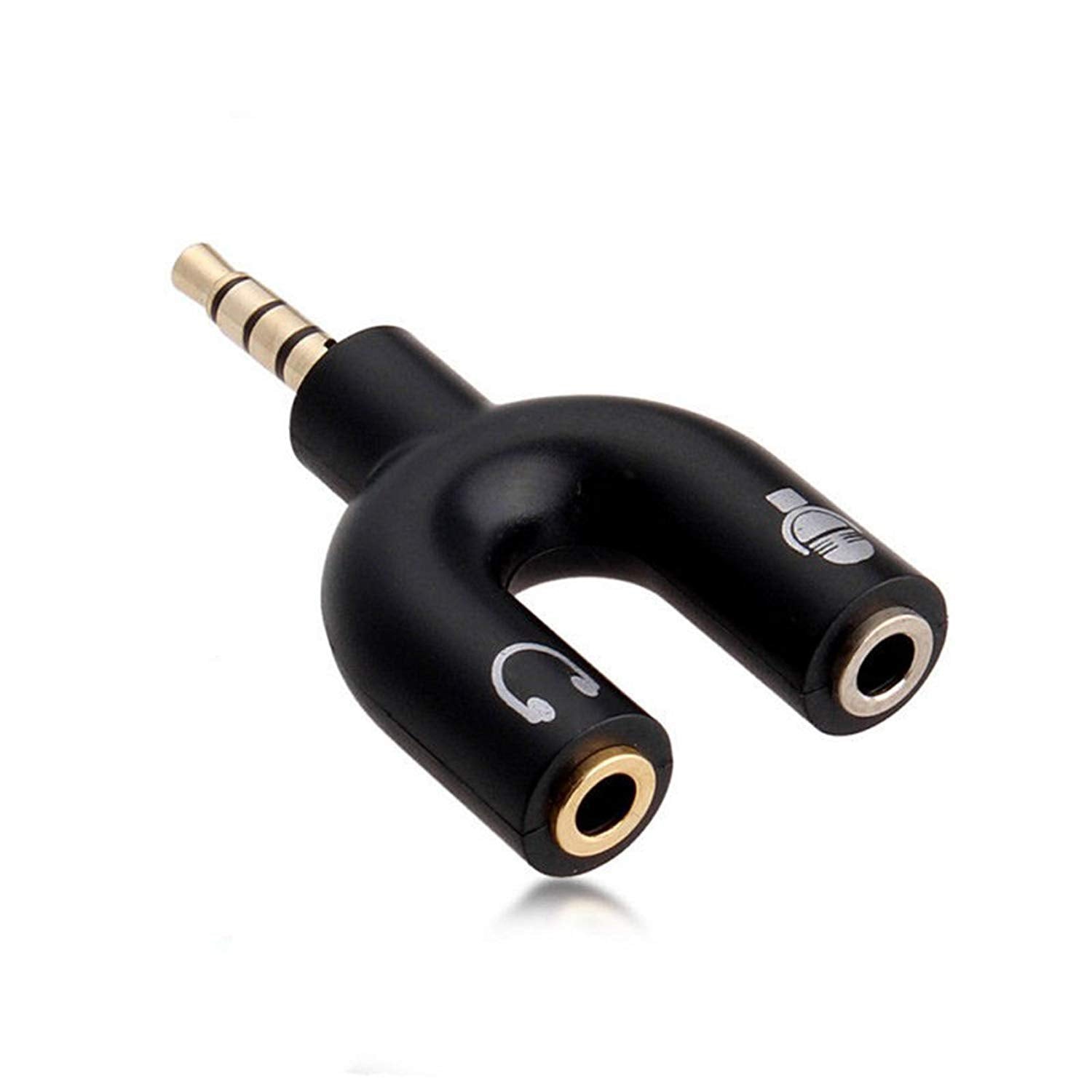 3.5mm AUX Audio MIC Splitter Headphone Adapter (M04) Male to Female