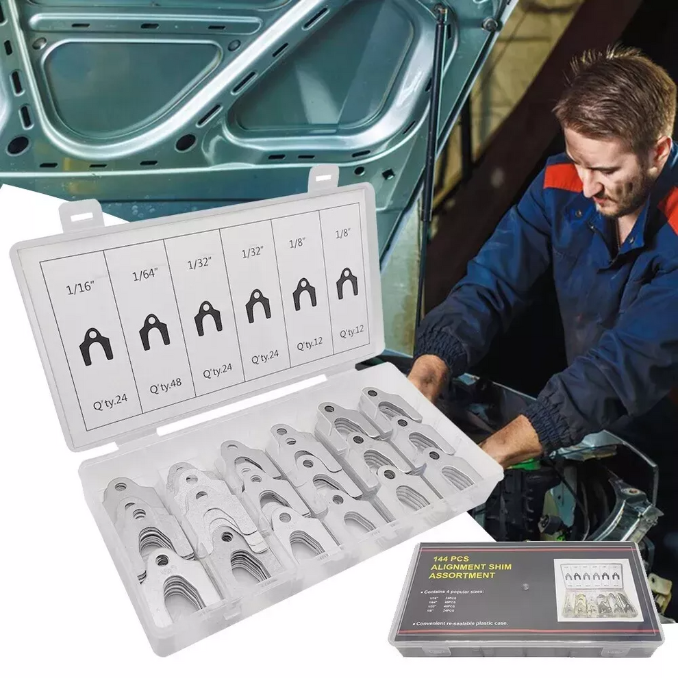 Alignment Shim 144PCS Kit (YS133)4 Sizes Assortment Auto Body Fender C