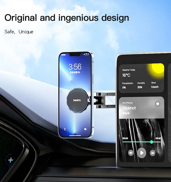 YESIDO C155 MAGNETIC CAR PHONE HOLDER FOR TESLA MODEL 3 MODEL Y SCALABLE ABS 3M