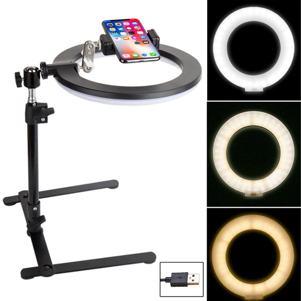New Arrival Desktop Stand 10" LED Ring Light for Photo Shot with Phone Mount