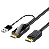 1.8M USB Powered HDMI to DisplayPort DP Output 4K Cable AV Cables