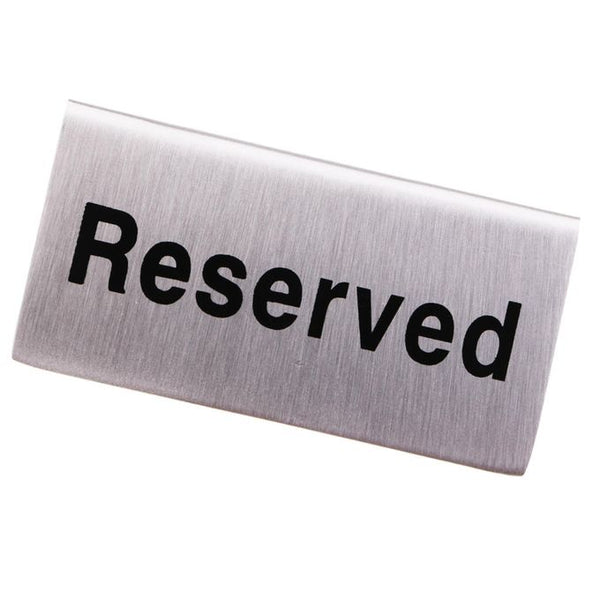 Reserved Table Sign 12*5cm Stainless Steel Wedding Club Tabletop Up to 10pcs For Business Pros
