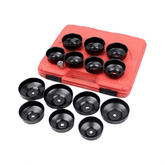 15pcs Oil Filter Wrench Set W/Case Automotive Tools