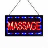 12V Epoxy 'Massage' LED Sign 48cm x 24cm w/ 2 Modes & Power Adapter Ready-Made LED Signs