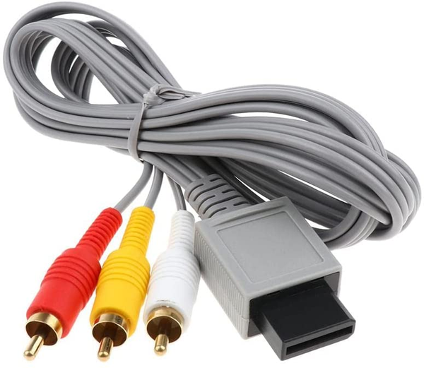 Audio Video RCA AV Cable TV Cord for Nintendo Wii/Wii U/Wii Mini Console 1.8m (JS20.3)