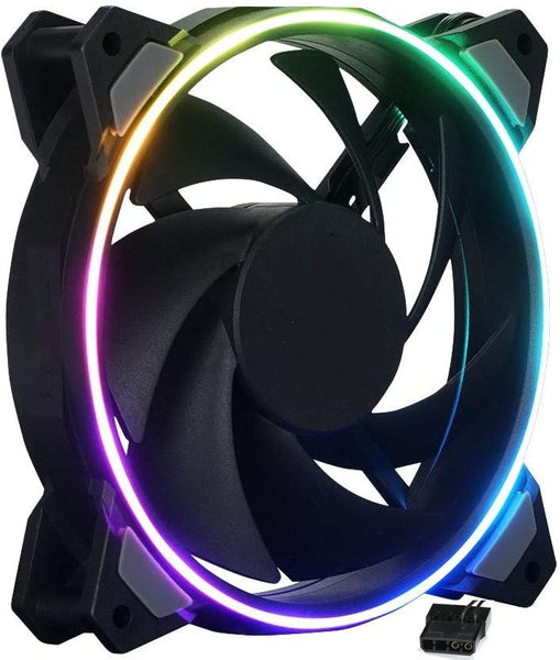120mm PC Cooling RGB Led FAN W/ 4 Pin Connector For PC Pros (HS88)