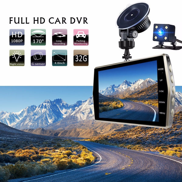 Dash Dual Cam WIFI GPS 4K Front Cabin Car 2 Cameras (QS184) IR Night Vision