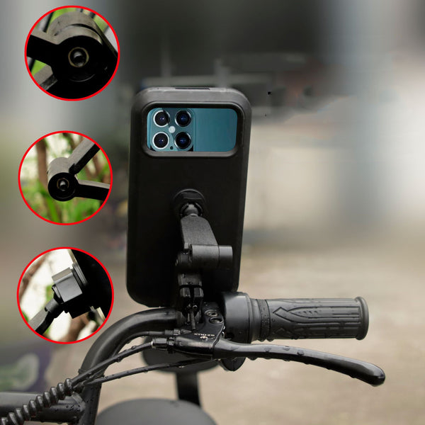Waterproof Bike Motorcycle Handlebar Mount Holder Case For Mobile Phone (LS78)
