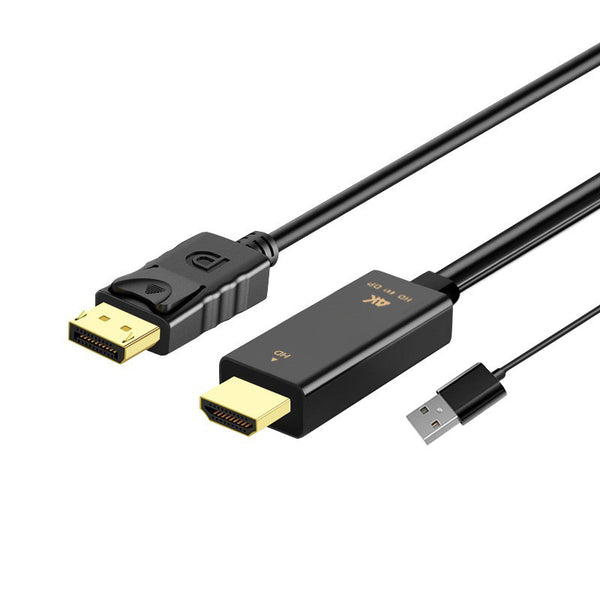 HDMI in to DisplayPort out Active Converter Cable 4K@60hz USB Powered 1.8M