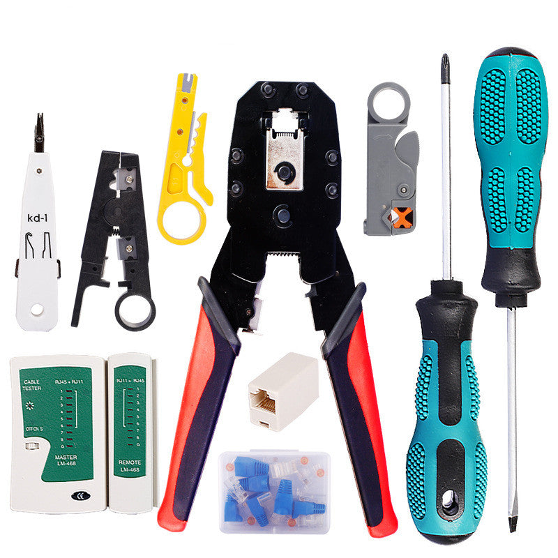 13pcs Network Cable Repair Maintenance Tool Kit (JS20.1) Set Cable Crimper Plier
