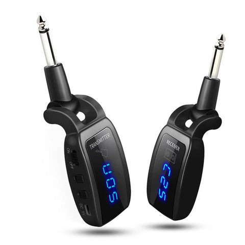 Wireless Guitar System Rechargeable UHF Wireless Guitar Transmitter Receiver 6.35mm Mono (MS33)