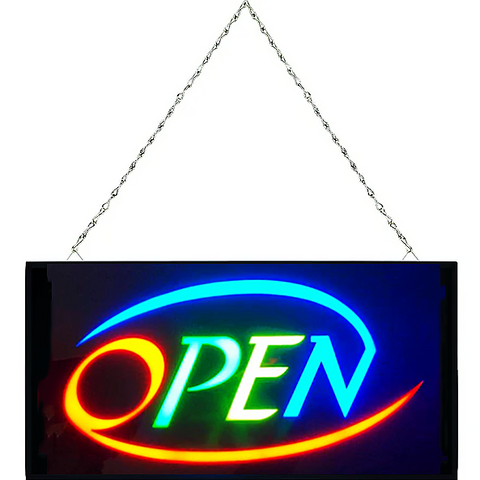 OPEN Neon LED sign 12V Size 45x25cm