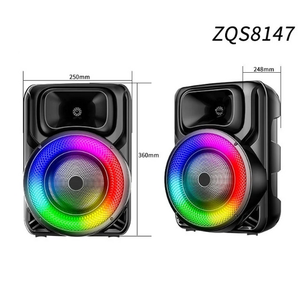 New Arrival Party Speaker Wireless ZQS8147 with Microphone RGB Lights