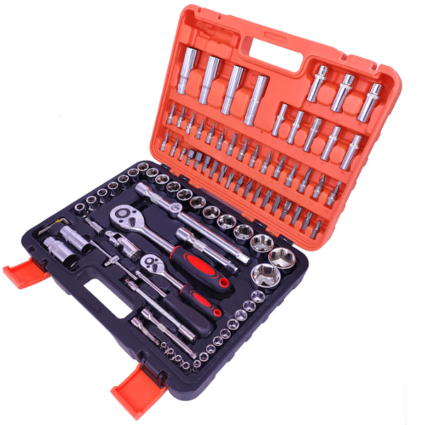 94pcs Mechanics Spanner Wrench & Socket Set Tool Kit (JS82)