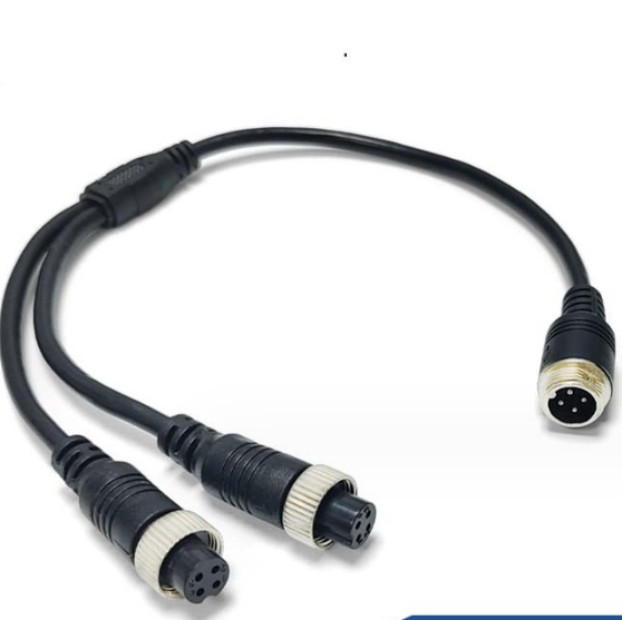 4Pin Video Splitter Cable (SS06) Wire For Bus Truck Reversing Rear Camera 40cm