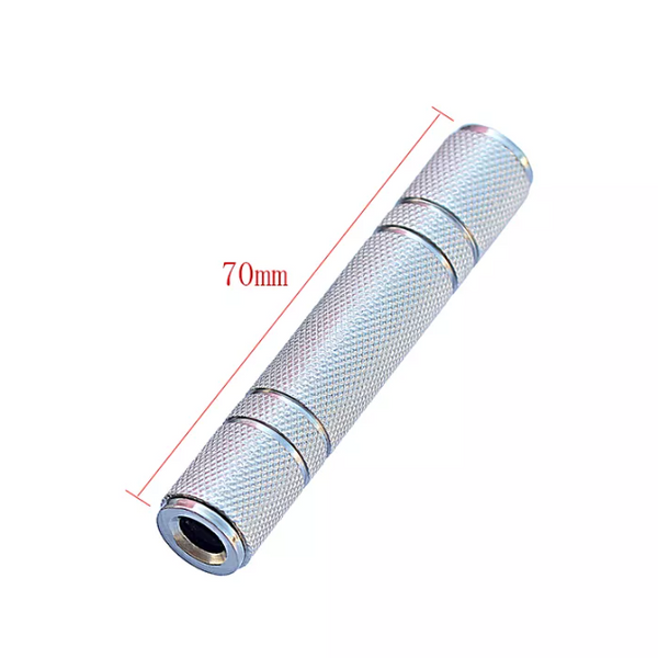 6.35mm Female to Female Socket Adapter 1/4" Stereo TRS Jack Cable Coupler Joiner (M61)