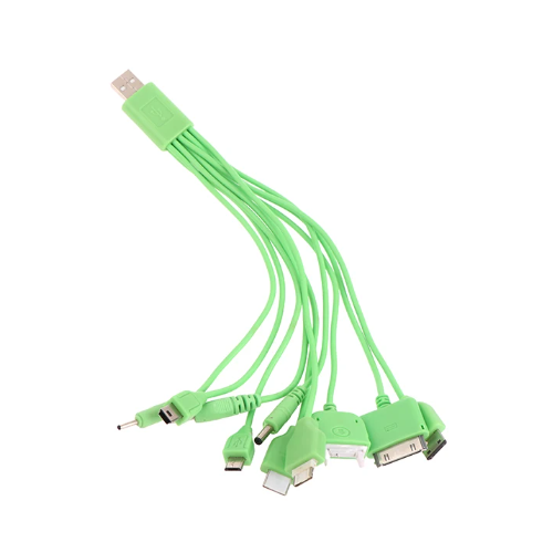 10 In 1 USB Charging Cable Green Universal Multifunction Charger Cable (KS62)