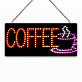 12V Epoxy COFFEE w/ Cup LED Sign 60cm x 30cm w/ 3 Modes & Power Adapter Ready-Made LED Signs
