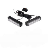 1 Pair of White Car LED Strobe Warning Lights Car Accessories