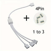 4Pin 1 to 2 3 4 Splitter Cable For Led Strips Party Effects