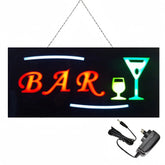 BAR LED Neon sign LED Sign 43cm x 23cm with 12V Power Adapter & Chain Ready-Made LED Signs
