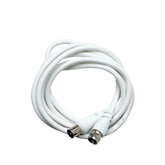 1.2m/2.4m/4.5m/9m PAL to F-Type Male/Male Antenna Flylead Cable - White TV Accessories