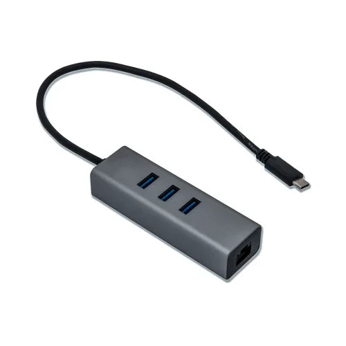 Aluminum USB-C HUB Type-C 3.0 Port W/ RJ45 Ethernet Adapter 1000Mbps For PC Pros (LS51)