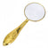 Gold-plated metal rim 5x magnification Handle Magnifier QS136 DIY & Home Tools