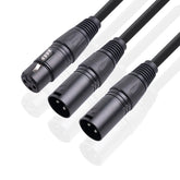 1 XLR Female to Dual XLR Male Balanced Splitter Lead 0.5M 1M 3M AV Cables