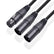 1 XLR Female to Dual XLR Male Balanced Splitter Lead 0.5M 1M 3M AV Cables