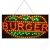 BURGER LED Sign 55CM X 33CM Ready-Made LED Signs