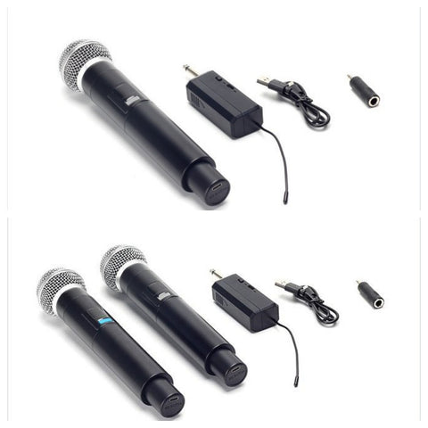Rechargeable UHF Wireless Handheld Microphone 6.35mm 3.5mm