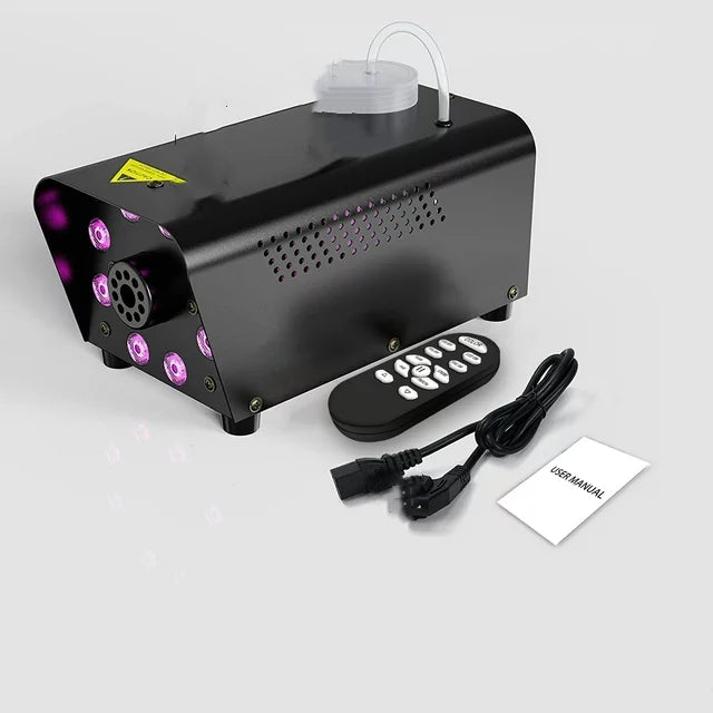 500W Fog Machine Wireless Remote with Full Color LED Lights Evertronics