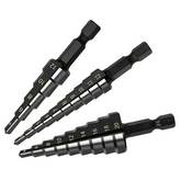 Step Drill Bit 3pcs Set 3-12mm, 4-12mm, 4-20mm DIY & Home Tools