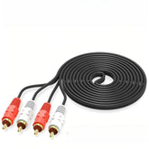 Gold Plated 2 RCA to 2 RCA Male To Male AV Cables
