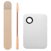 Cosmetic Plate Makeup Palette Spatula Tool for Mix Foundation Stainless Steel Home Essentials