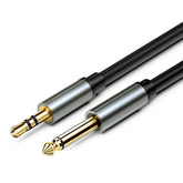 Gold 3.5mm Stereo To 6.35mm Mono 1/4 inch Amplifier Guitar AV Cables