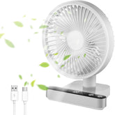 Portable 360° Mini Fan Auto Moving Head Rechargeable USB Table Car Fan